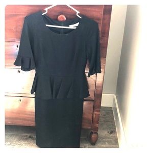 Black peplum dress